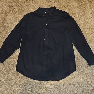 Classic Navy Blue Button-Down Shirt for Men